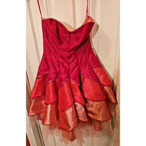 Betsey Johnson Women's Petal Dress Pink Size 4/6 Altered Lattice Back *Read